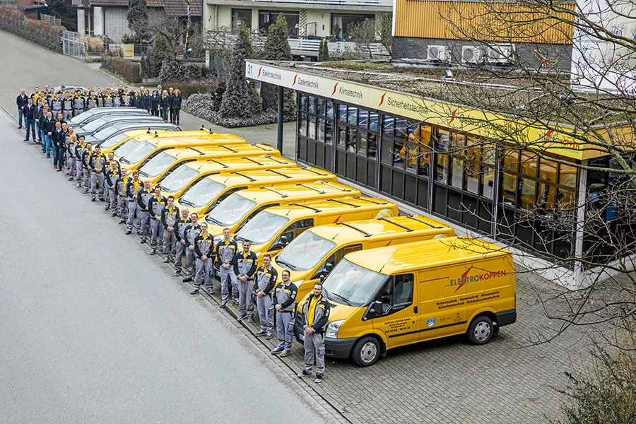 Firma mit Fahrzeugen